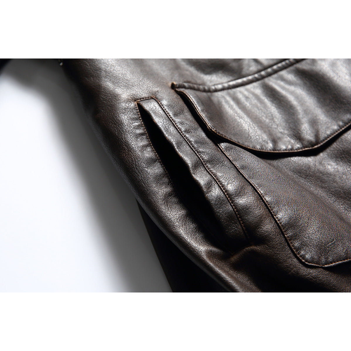 Loose Lapels Motorcycle Leather Jacket Retro Rub Colored PU Leather Jacket For Men